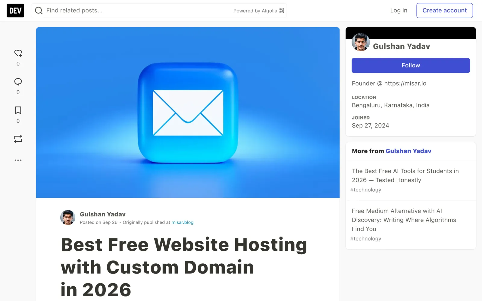 October 2026 free hosting comparison